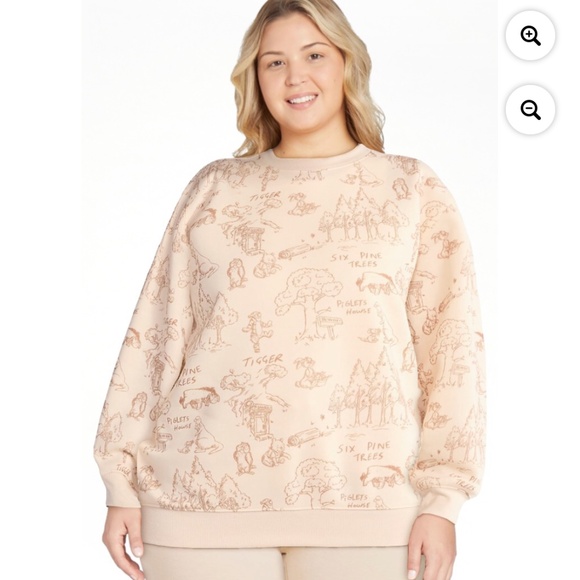 Winnie The Pooh Woman’s Graphic Fleece Sweatshirt Size Large NWT - Picture 1 of 8